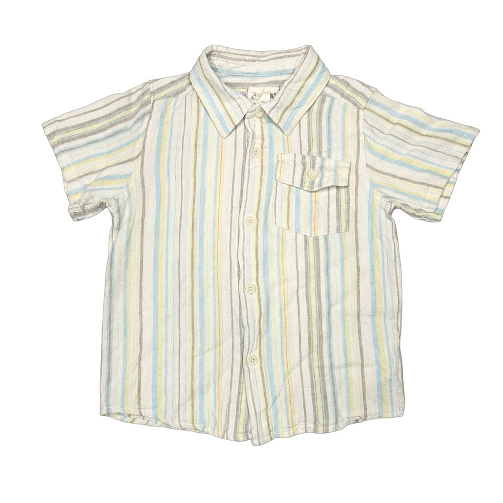 Me & Henry Linen Blend Button Up Shirt